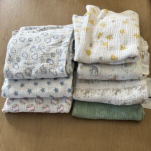 muslin baby blankets- baby boy